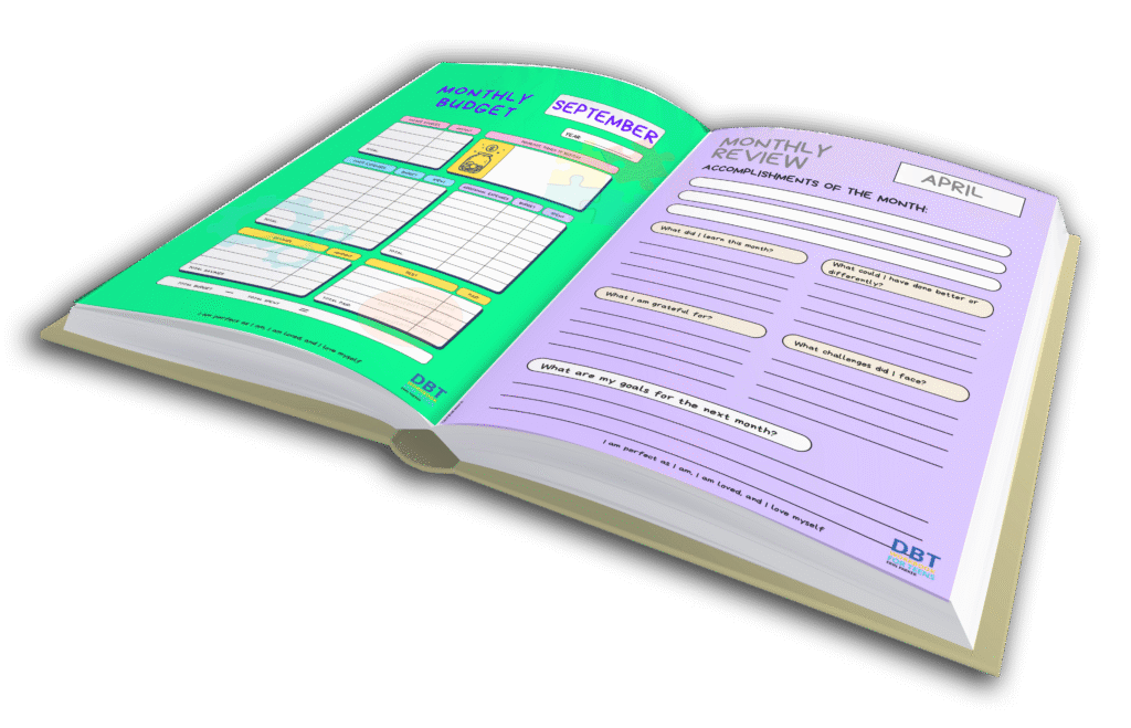 dbt cbt act workbook for anxiety and stress by Erin Parker DBT Workbook For Teens by Erin Parker